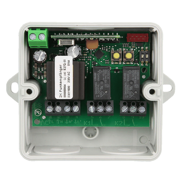 Funkempfänger von Dickert Funkempfänger E27Q 868 MHz AM 2 Kanal 12-24 Volt (Weller)