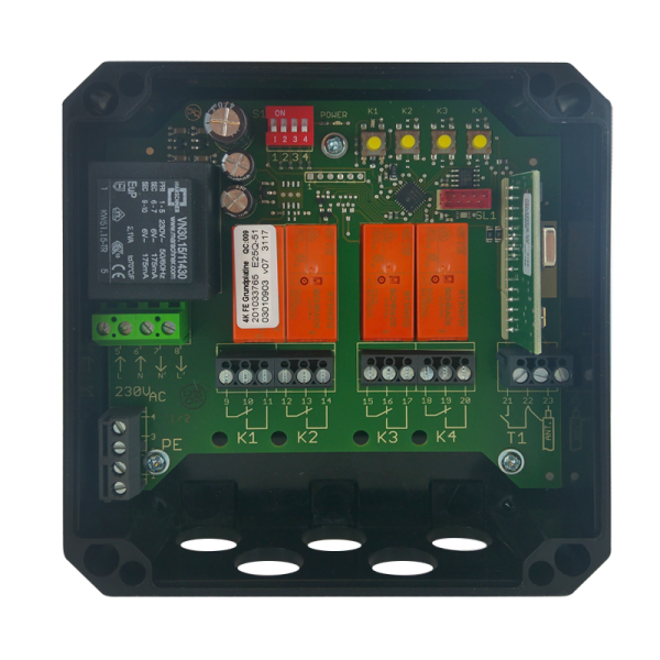Funkempfänger von Dickert Funkempfänger E25Q 40 MHz AM 4 Kanal 230 Volt, E25Q40A400