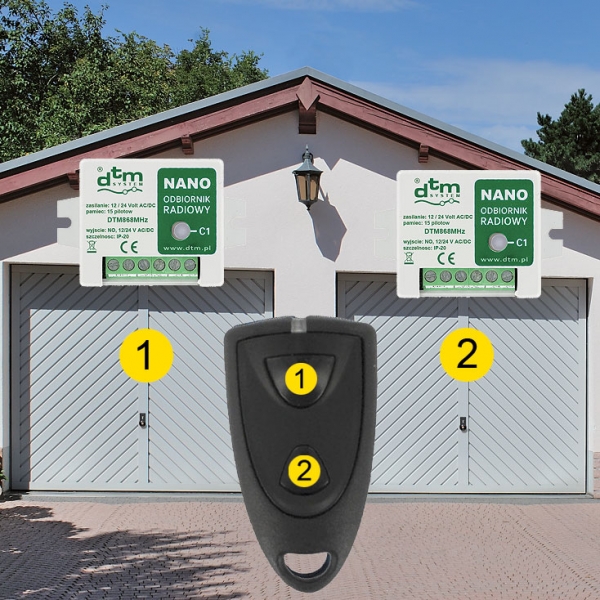DTM Funkempfänger Nano SET Duo 12-24 Volt 868 MHz