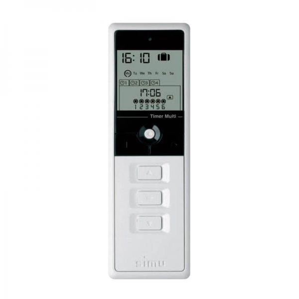SIMU 6 Kanal weiß ermöglicht die Steuerung von bis zu 6 Rollläden