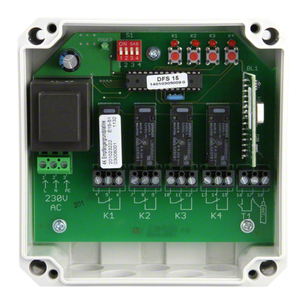 Dickert Funkempfänger E15 40 MHz FM 1 Kanal 230 V
