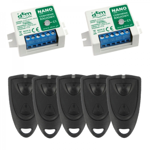 DTM Funkempfänger Nano SET Duo 12-24 Volt 868 MHz
